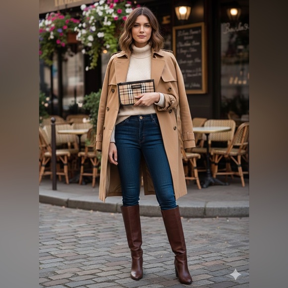 Authentic Burberry shoulder bag with removable zippered pouch. 2 in 1! - Picture 2 of 16